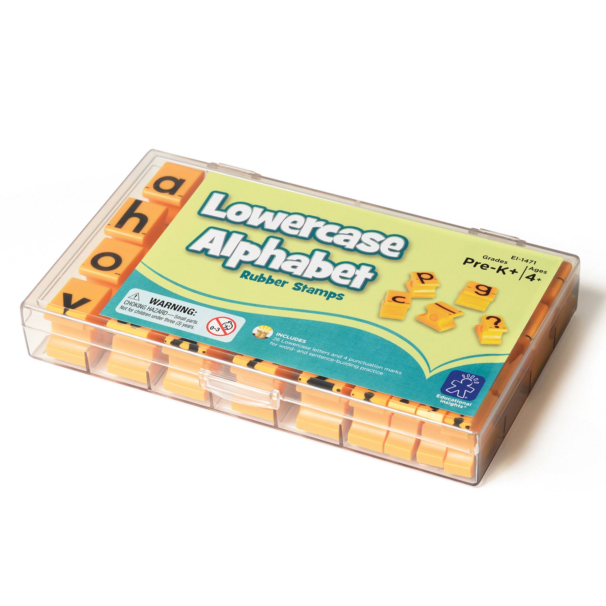 Educational Insights Alphabet Rubber Stamps, Lowercase, 2 Sets of 60